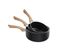 Set De 3 Casseroles Antiadhésif 16/18/20cm Noir/marron - Mep115