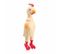 Jouet Pour Chien "poulet" 23cm Écru et Rouge