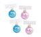 Lot De 4 Boules De Noel Porte Noms Barbapapa