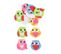 Lot De 8 Stickers Feutrine "hello Jungle" 14cm Multicolore