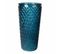 Vase Déco En Verre "relief Losange" 23cm Bleu Indigo