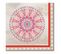 Lot De 20 Serviettes En Papier "boho Mandala" 33x33cm Naturel