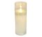 Bougie Ronde LED "verrine" 20cm Blanc