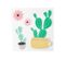 Sticker Puffy "cactus" 10cm Vert