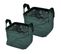 Lot De 2 Panières Carrées "velvet" 20cm Vert Foncé