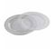 Lot De 6 Assiettes En Plastique Réutilisable "paillettes" 23cm Argent