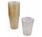 Lot De 20 Verres En Plastique Réutilisable "paillettes" 20cl Or