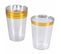 Lot De 6 Gobelets En Plastique Réutilisable "liseré" 30cl Or