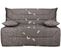 Banquette lit BZ CALIFORNIA 2 tissu feuilles taupe