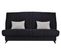 Banquette-lit clic-clac SILVER tissu Noir