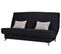 Banquette-lit clic-clac SILVER tissu Noir