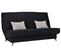 Banquette-lit clic-clac SILVER tissu Noir