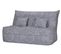 Banquette lit BZ CELIA 2 tissu hexagone gris