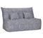 Banquette lit BZ CELIA 2 tissu hexagone gris