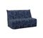 Banquette lit BZ EMILIA 3 tissu imprimé bleu