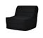 Banquette lit BZ 90 EMELYNE 3 tissu noir