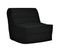 Banquette lit BZ 90 EMELYNE 3 tissu noir