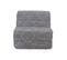 Banquette lit BZ 90 EMELYNE 3 tissu gris