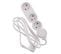 Bloc Home 3 Prises 16a 2p+t Avec Interrupteur Et Fiche Extraplate - Blanc - Câble Ho5vv-f 3g1 1...