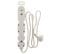 Bloc Home 4 Prises 16a 2p+t + 2x USB 2,1a Avec Interrupteur Et Fiche Extraplate - Blanc - Câble...