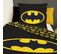 Housse De Couette Batman Logo 140x200 Cm - 100% Coton - Noir