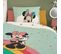 Housse De Couette Minnie Disney Arc-en-ciel 140x200 Cm - 100% Coton - Vert D'eau