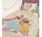 Housse De Couette Disney Princesses Florales 140x200 Cm - 100% Coton - Beige