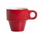 Lot De 6 Tasses à Café En Faïence Colorée Avec Rack En Métal