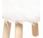 Tabouret Pour Enfant Lapin En Bois Et Fourrure Blanche H 38 Cm