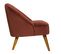 Fauteuil Contemporain Naova - H. 71 Cm - Terracotta