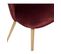 Chaise De Table En Velours Rouge Grenat Et Pieds En Métal