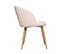 Chaise Fauteuil De Table En Velours Côtelé Beige Lin Et Pieds En Métal