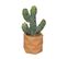 Plante Artificielle Cactus En Pot Céramique H 24 Cm