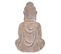 Statue Décorative Bouddha En Magnésie Effet Bois H 45 Cm