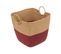 Lot De 3 Paniers De Rangement Beige Et Terre De Sienne