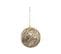 Déco De Sapin Lot De 3 Boules De Noël D 8 Cm Champagne Avec Perles Et Paillettes