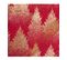 Nappe Rouge Imprimé Sapin Doré 140 X 240 Cm