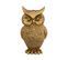 Déco De Noël Hibou Doré En Résine H16 Cm