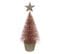 Sapin Déco De Noël "paillette" 15cm Rose