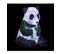 Déco Lumineuse Panda Noir et Blanc 40 LED Blanc Froid H 38 Cm