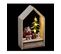 Maison De  Noël  Lumineuse 4 LED Blanc Chaud H 17 Cm