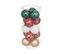 Déco De Sapin Lot De 15 Boules De Noël D 5 Cm - Vert Rouge Et Or