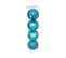 Déco De Sapin Lot De 4 Boules De Noël D 8 Cm - Turquoise