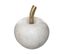 Pomme Décorative En Marbre Et Métal Doré D 11 X H 13 Cm