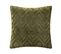 Coussin En Flanelle Et Fourrure Vert Kaki 45 X 45 Cm