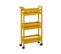 Desserte Roulante 3 Niveaux Jaune Moutarde H 75 Cm Idéale Pour Les Petits Espaces