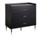 Commode 3 Tiroirs Design "tedy" 80cm Noir