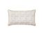 Housse De Coussin En Coton Beige Lin Avec Passepoil Lurex Doré 30 X 50 Cm