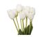 Bouquet Artificiel De 10 Tulipes Blanches H 48 Cm