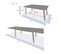 Table Extensible Alu 12 Personnes Lin/blanc Pavane Hespéride - Lin